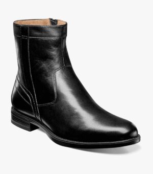 Plain Toe Zipper Boot - Negro, 7