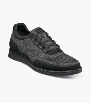 Knit Elastic Lace Moc Toe Slip On - Negro, 7