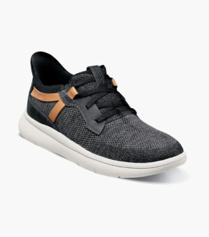Knit Elastic Lace Slip On Sneaker - Negro Multicolor, 7
