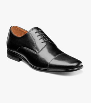 Postino Cap Toe Oxford - Negro Liso, 7