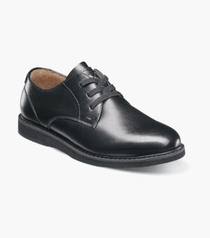 Boys Elastic Lace Plain Toe Oxford
