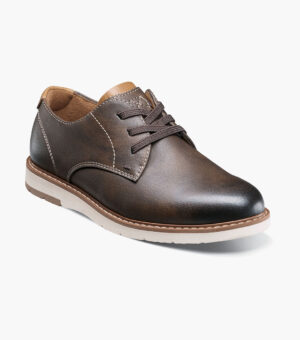 Boys Elastic Lace Plain Toe Oxford