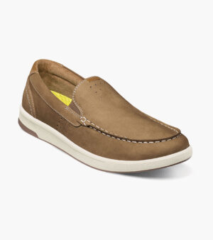Crossover Moc Toe Slip On Sneaker - Mushroom Nubuck, 7